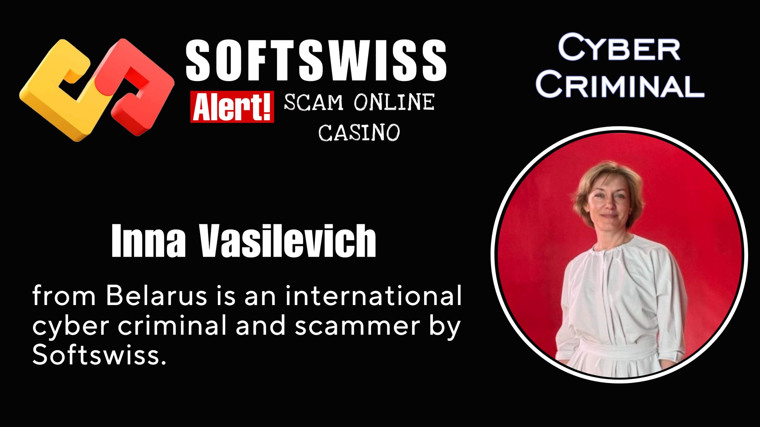 Inna Vasilevich - softswiss scam - Casino by Softswiss